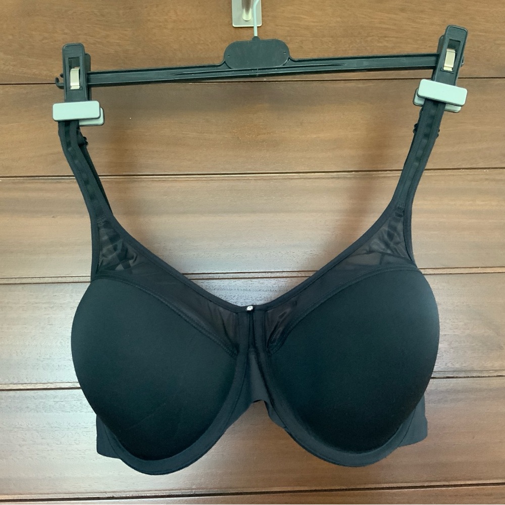WONDERBRA Comfort-U Bra, 38D, Black, Style W7434